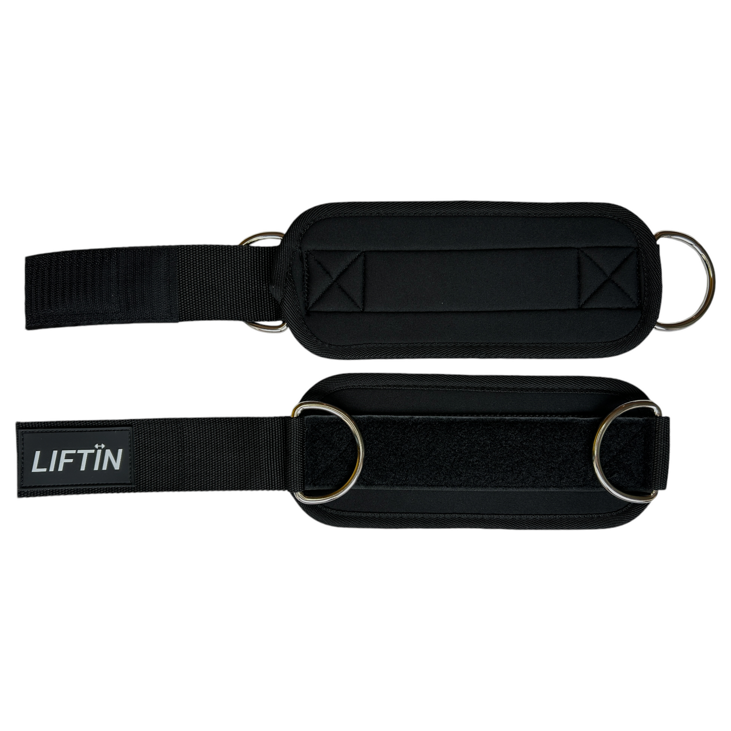 Close-up van de LIFTIN ankle straps - stevige materialen voor comfort en ondersteuning - bovenaanzicht
