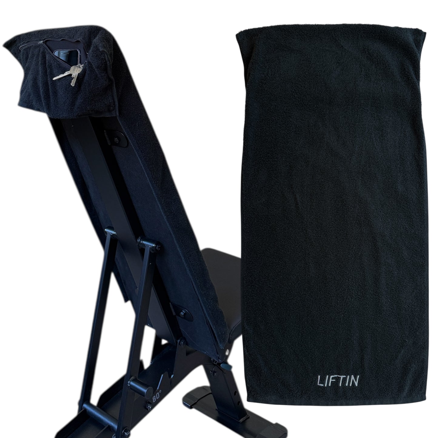 Sports towel Cotton Black