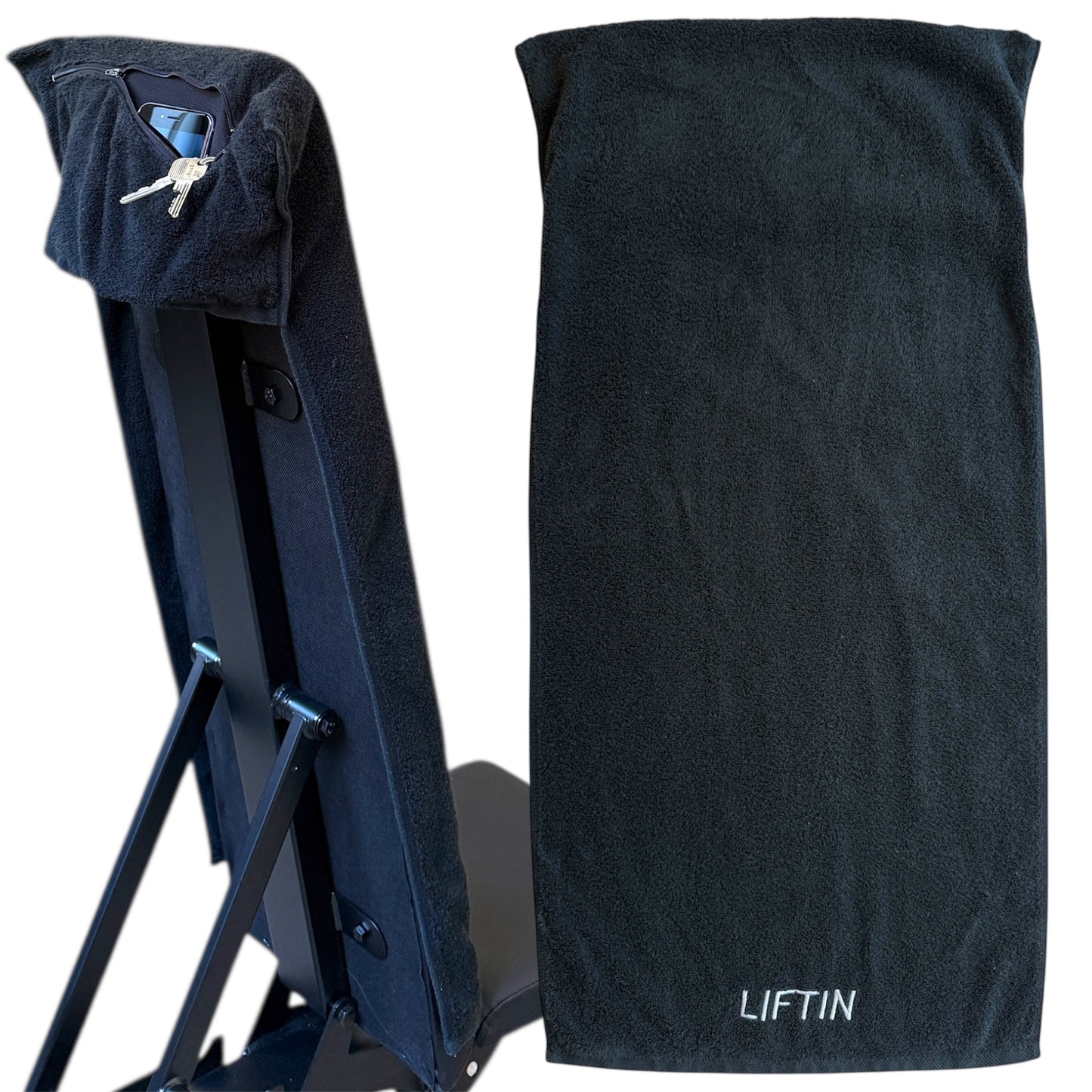 Sporthanddoek 100% Katoen Zwart